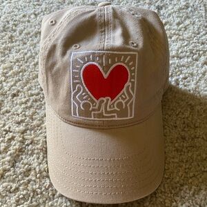 Keith Haring x MAD Engine Heart Hat - Tan